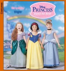 5832 DISNEY CINDERELLA, SNOW WHITE,  ARIEL COSTUME PATTERN 3-8